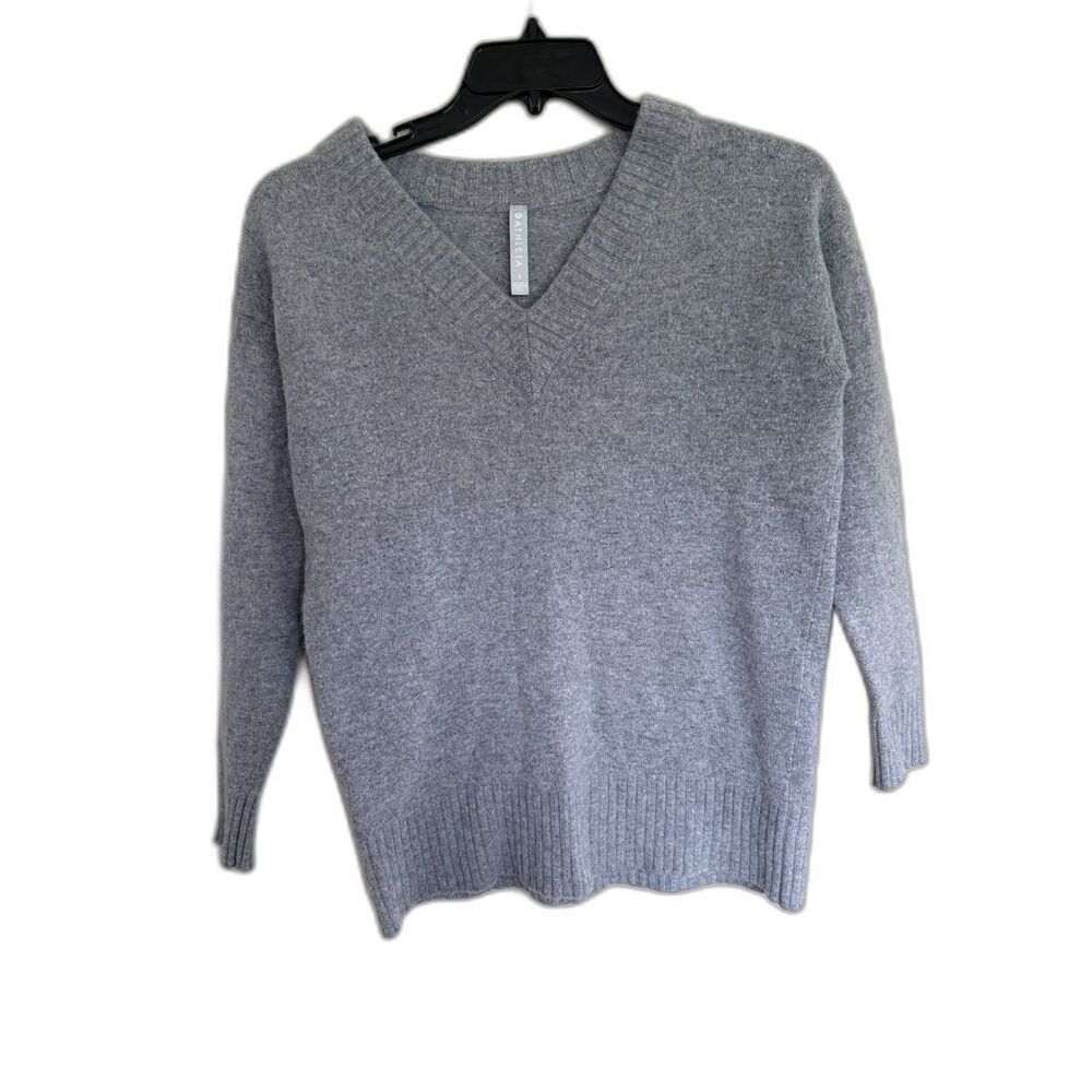 Athleta‎ Vital V-Neck Wool Cashmere Sweater Gray Small Pullover